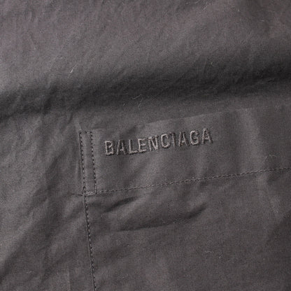 ワンピース 長袖 フロントロゴ刺繍 コットン ブラック バレンシアガ ワンピース BALENCIAGA