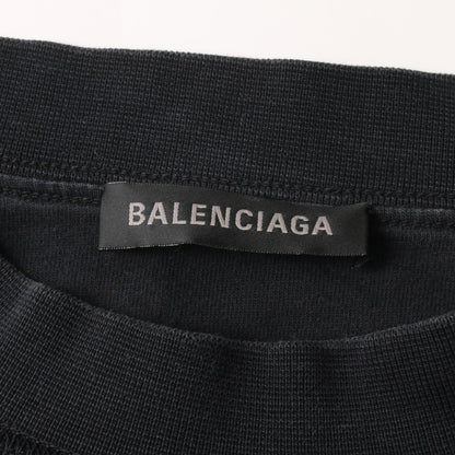 ワンピース 長袖 フロントロゴ刺繍 コットン ブラック バレンシアガ ワンピース BALENCIAGA