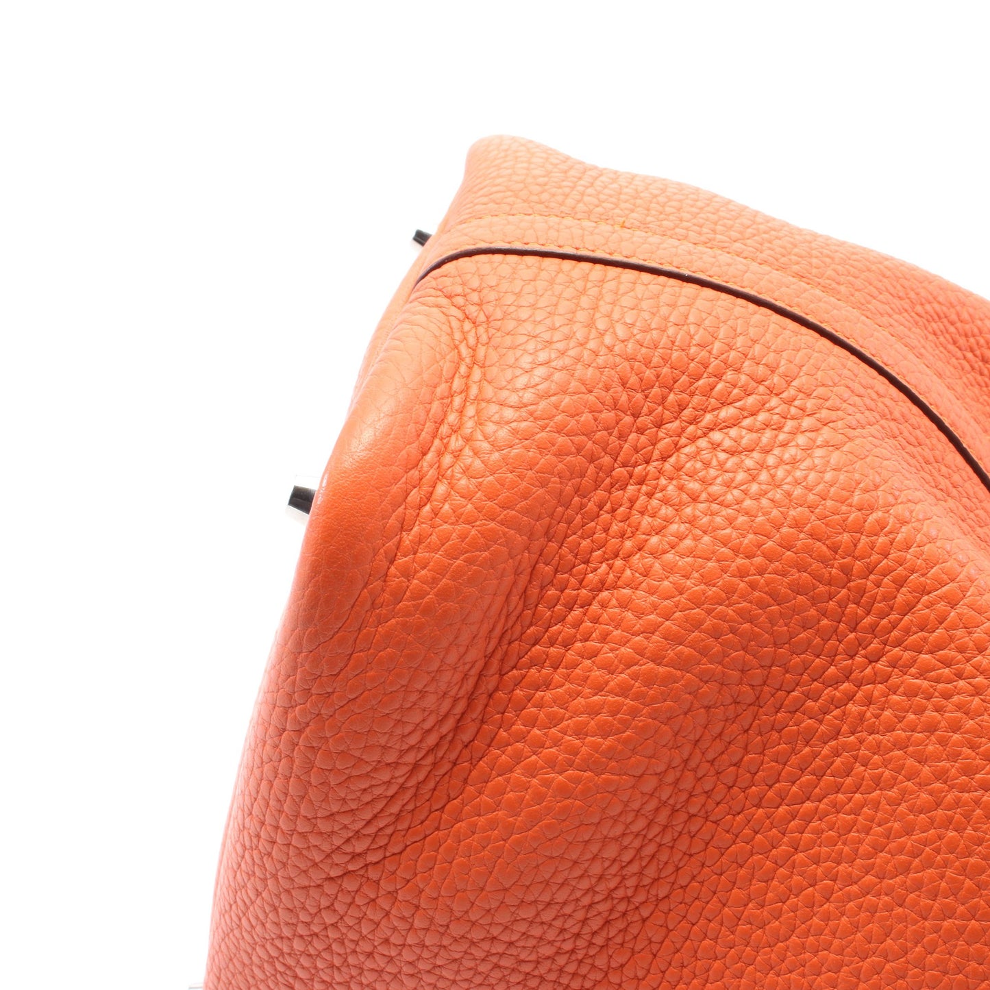 ピコタンロックPM ハンドバッグ トリヨンクレマンス オレンジ シルバー金具 T刻印 エルメス バッグ HERMES