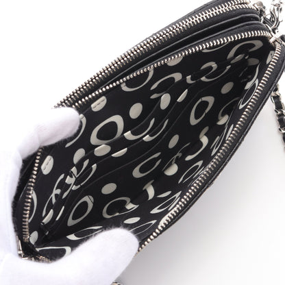 マトラッセ チェーンウォレット キャビアスキン ブラック シルバー金具 シャネル バッグ CHANEL