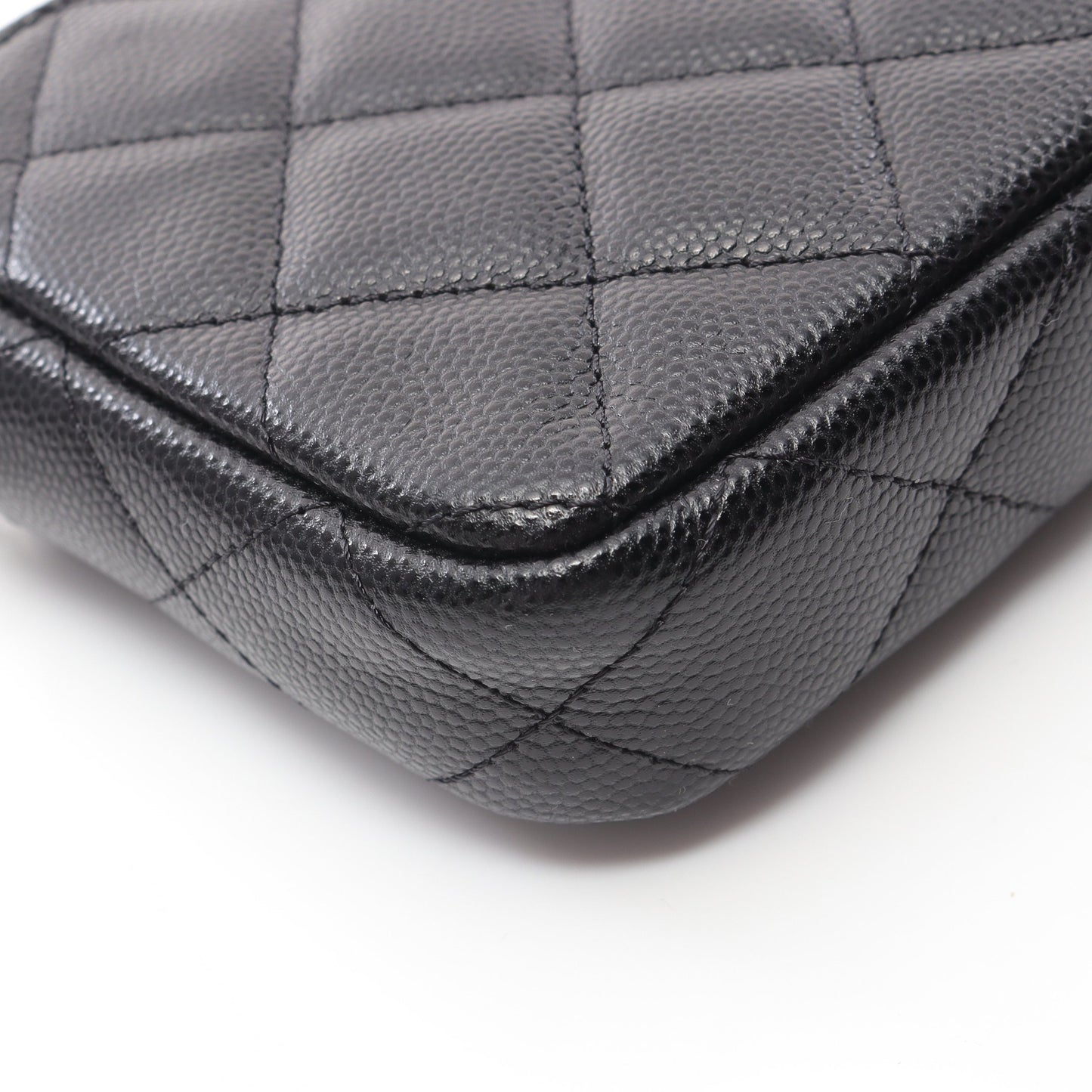 マトラッセ チェーンウォレット キャビアスキン ブラック シルバー金具 シャネル バッグ CHANEL