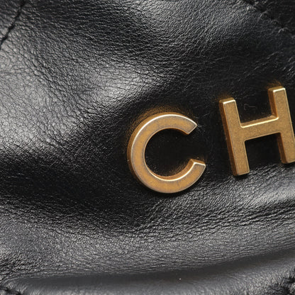 CHANEL 22 ミニ チェーンショルダーバッグ レザー ブラック ゴールド金具 シャネル バッグ CHANEL
