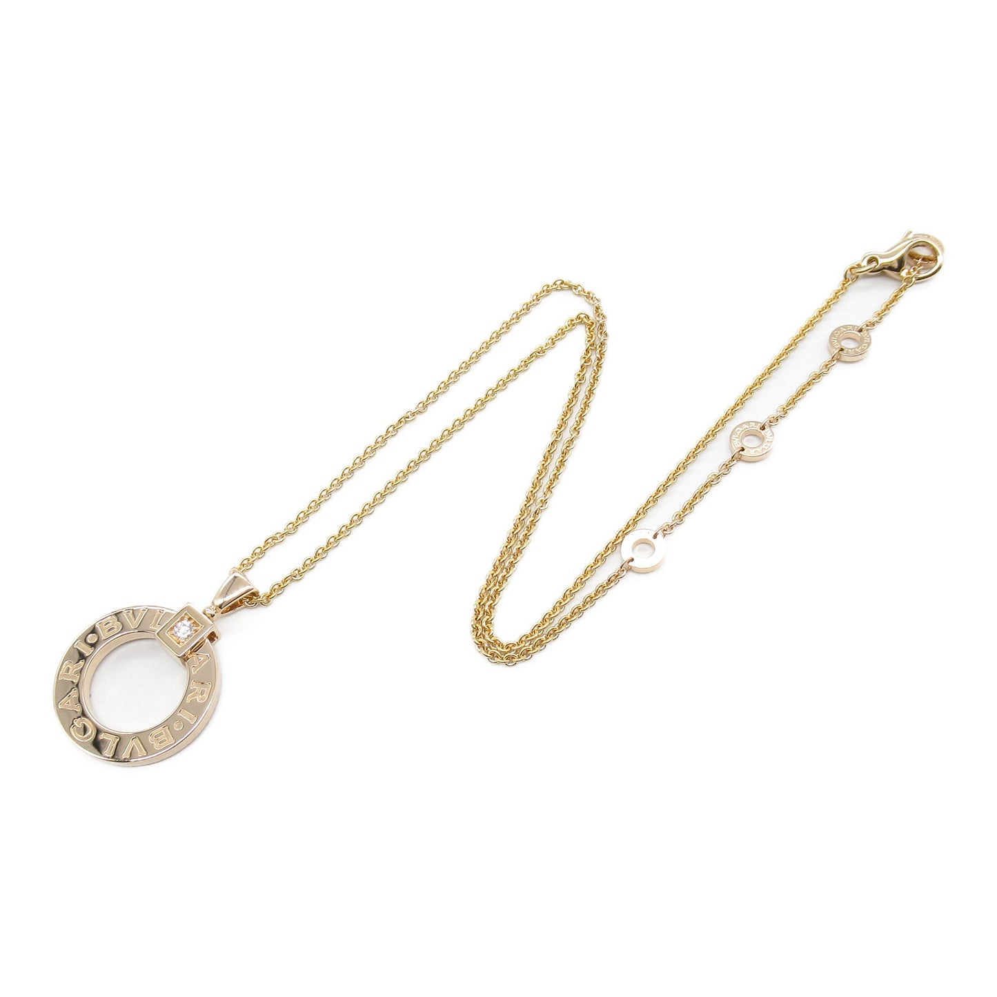 ブルガリブルガリ ネックレス 1PD ネックレス K18PG（ピンクゴールド） ダイヤモンド クリア ブルガリ アクセサリー BVLGARI