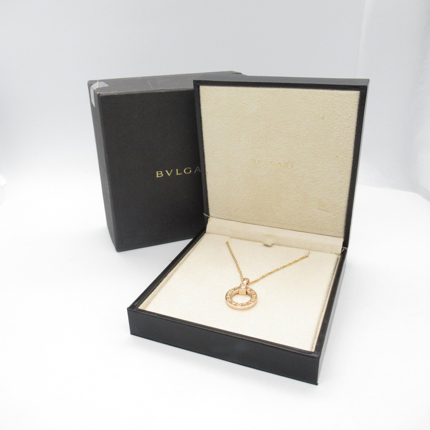 ブルガリブルガリ ネックレス 1PD ネックレス K18PG（ピンクゴールド） ダイヤモンド クリア ブルガリ アクセサリー BVLGARI