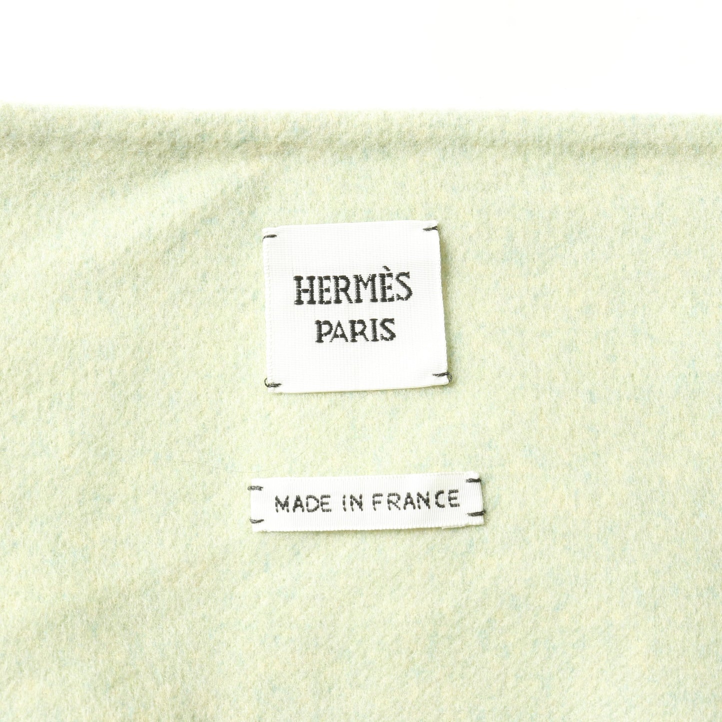 ミニ スカート 花柄 刺繍 カシミヤ ライトグリーン エルメス ボトムス HERMES