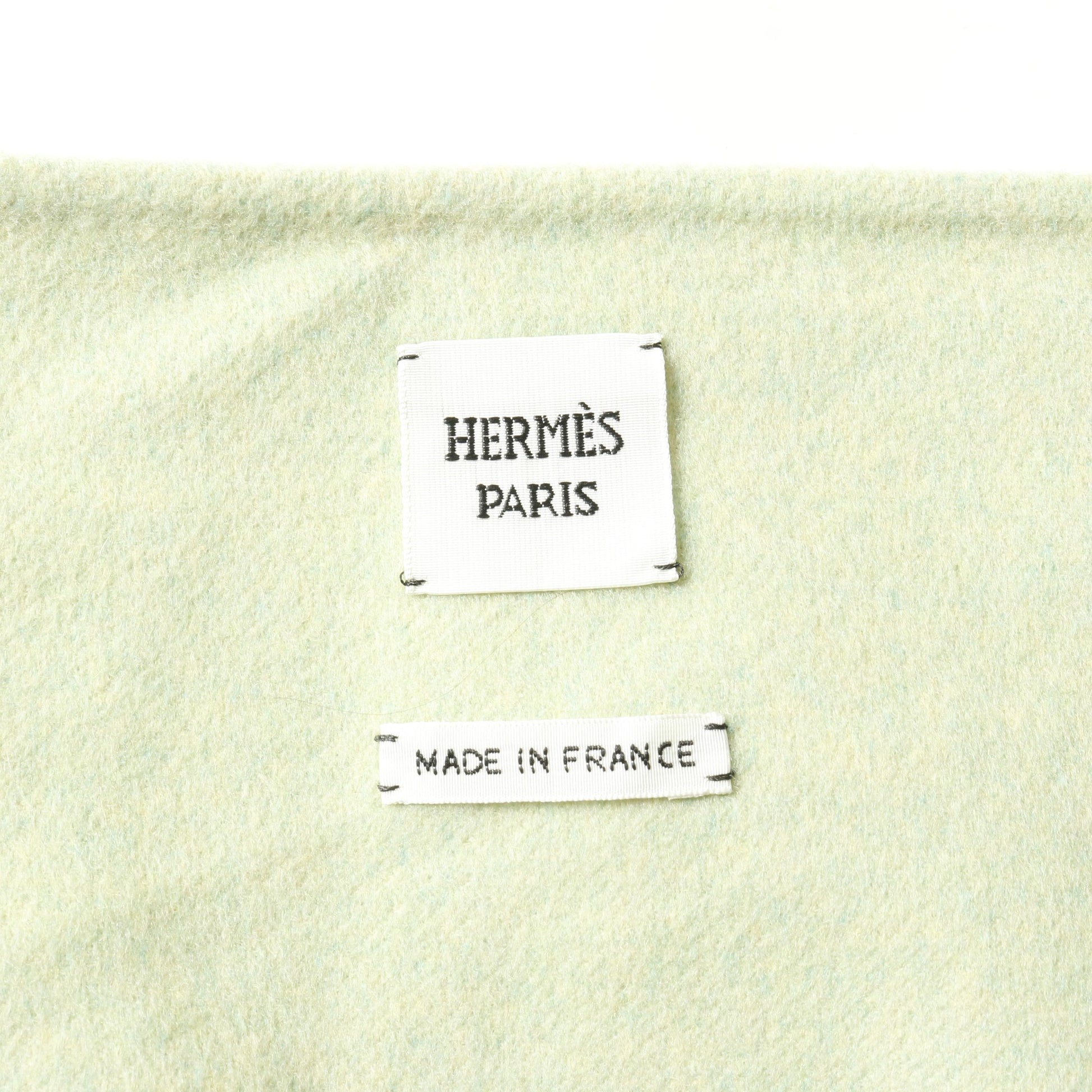 ミニ スカート 花柄 刺繍 カシミヤ ライトグリーン エルメス ボトムス HERMES