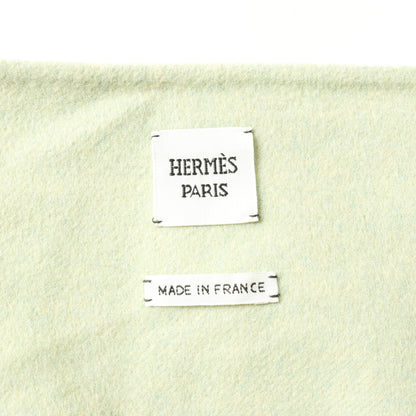 ミニ スカート 花柄 刺繍 カシミヤ ライトグリーン エルメス ボトムス HERMES