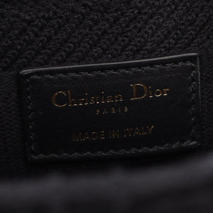 LADY D-LITE ミディアム カナージュ ハンドバッグ キャンバス ブラック 2WAY クリスチャンディオール バッグ Christian Dior