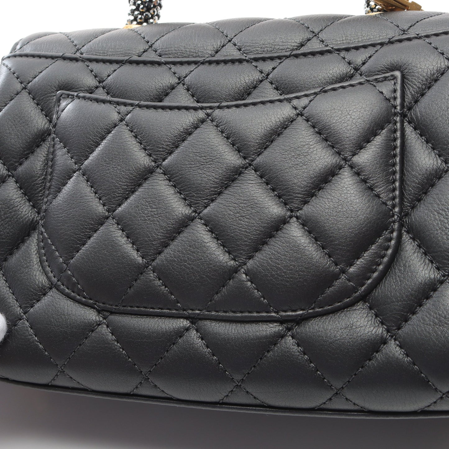 ココハンドル フラップ マトラッセ ハンドバッグ ラムスキン ブラック ゴールド金具 シャネル バッグ CHANEL