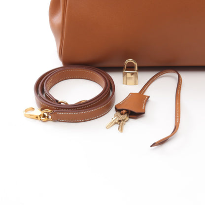 ケリー32 ゴールド ハンドバッグ シッキム ライトブラウン ゴールド金具 2WAY ○X刻印 エルメス バッグ HERMES