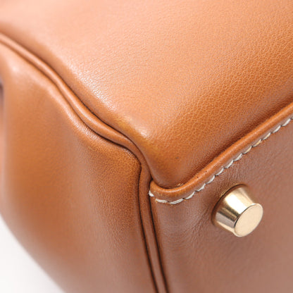ケリー32 ゴールド ハンドバッグ シッキム ライトブラウン ゴールド金具 2WAY ○X刻印 エルメス バッグ HERMES