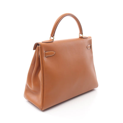 ケリー32 ゴールド ハンドバッグ シッキム ライトブラウン ゴールド金具 2WAY ○X刻印 エルメス バッグ HERMES