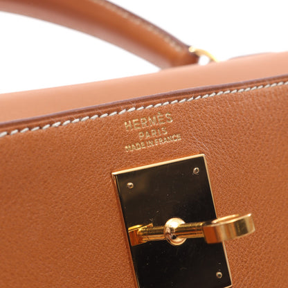 ケリー32 ゴールド ハンドバッグ シッキム ライトブラウン ゴールド金具 2WAY ○X刻印 エルメス バッグ HERMES