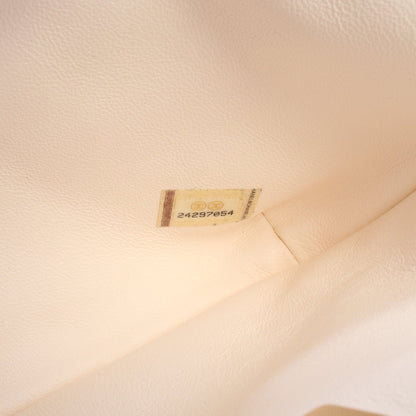 マトラッセ チェーンショルダーバッグ ファー レザー ホワイト ゴールド金具 2WAY シャネル バッグ CHANEL
