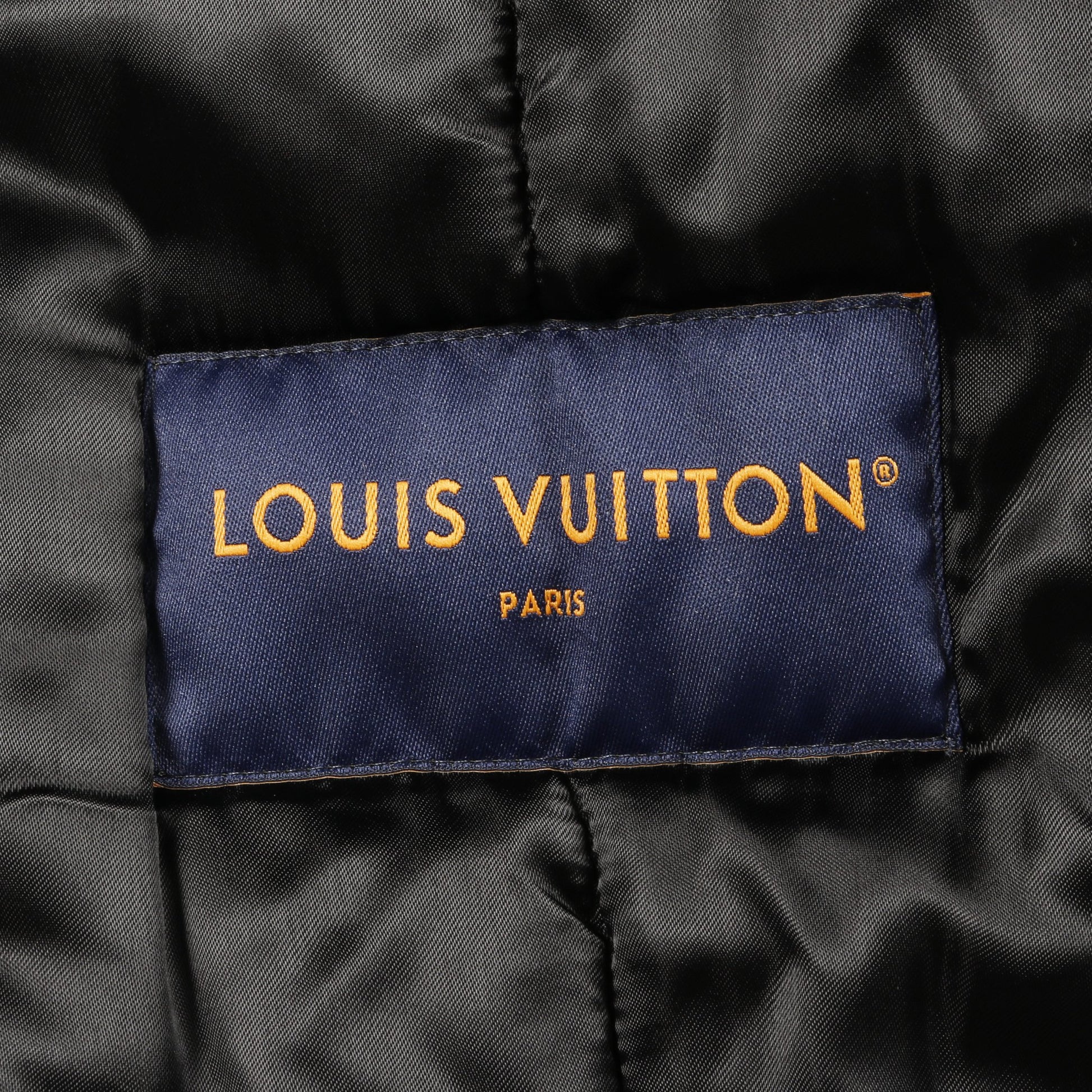 エンブロイダードナイロンベースボール ブルゾン ラインストーン ナイロン ブラック ホワイト ルイヴィトン アウター LOUIS VUITTON