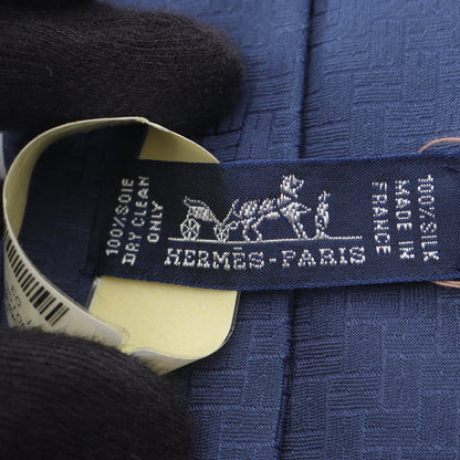 H柄 ネクタイ シルク ネイビー エルメス 財布・小物 HERMES