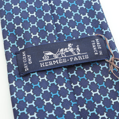 ストリートH ネクタイ シルク ネイビー エルメス 財布・小物 HERMES