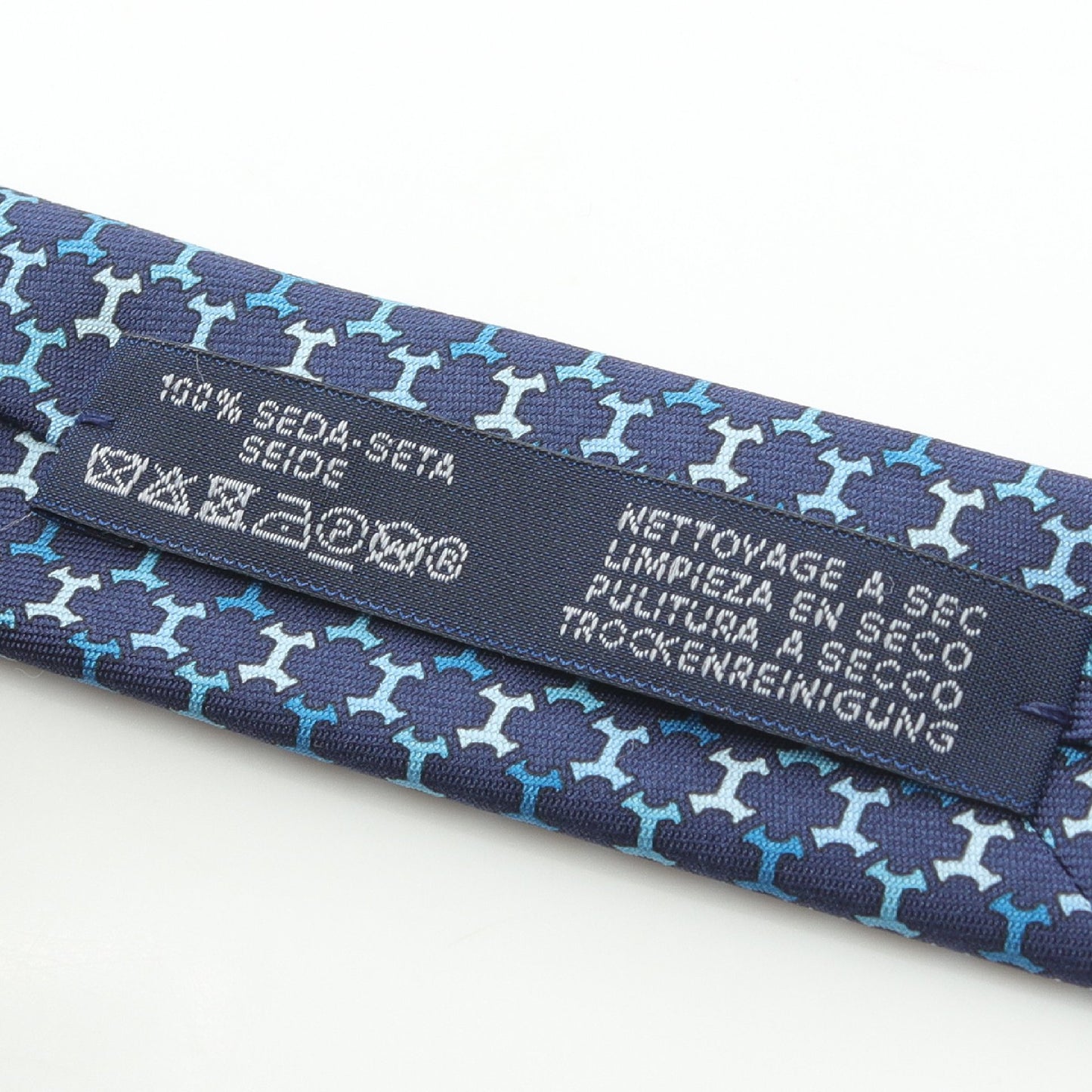 ストリートH ネクタイ シルク ネイビー エルメス 財布・小物 HERMES