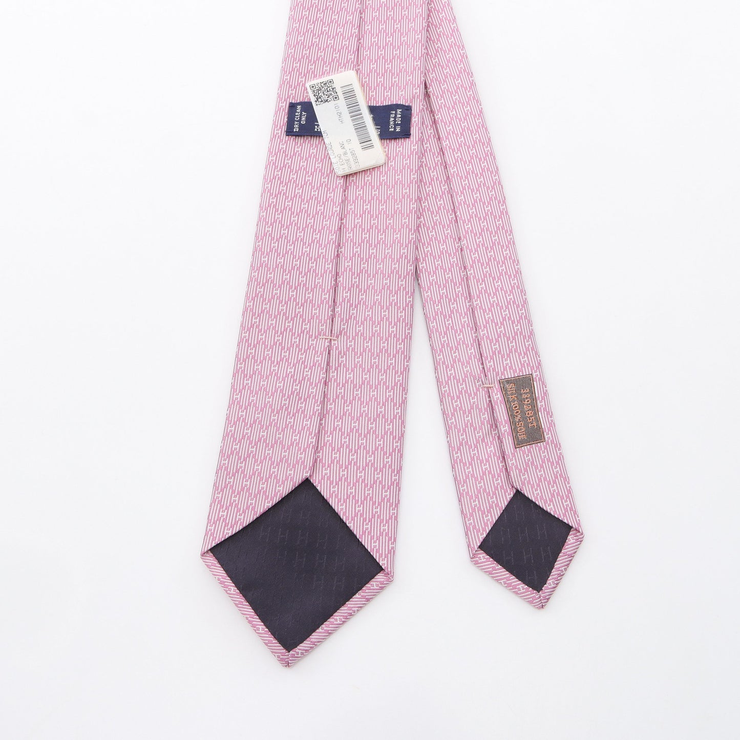 Hエコー ネクタイ シルク ピンク エルメス 財布・小物 HERMES