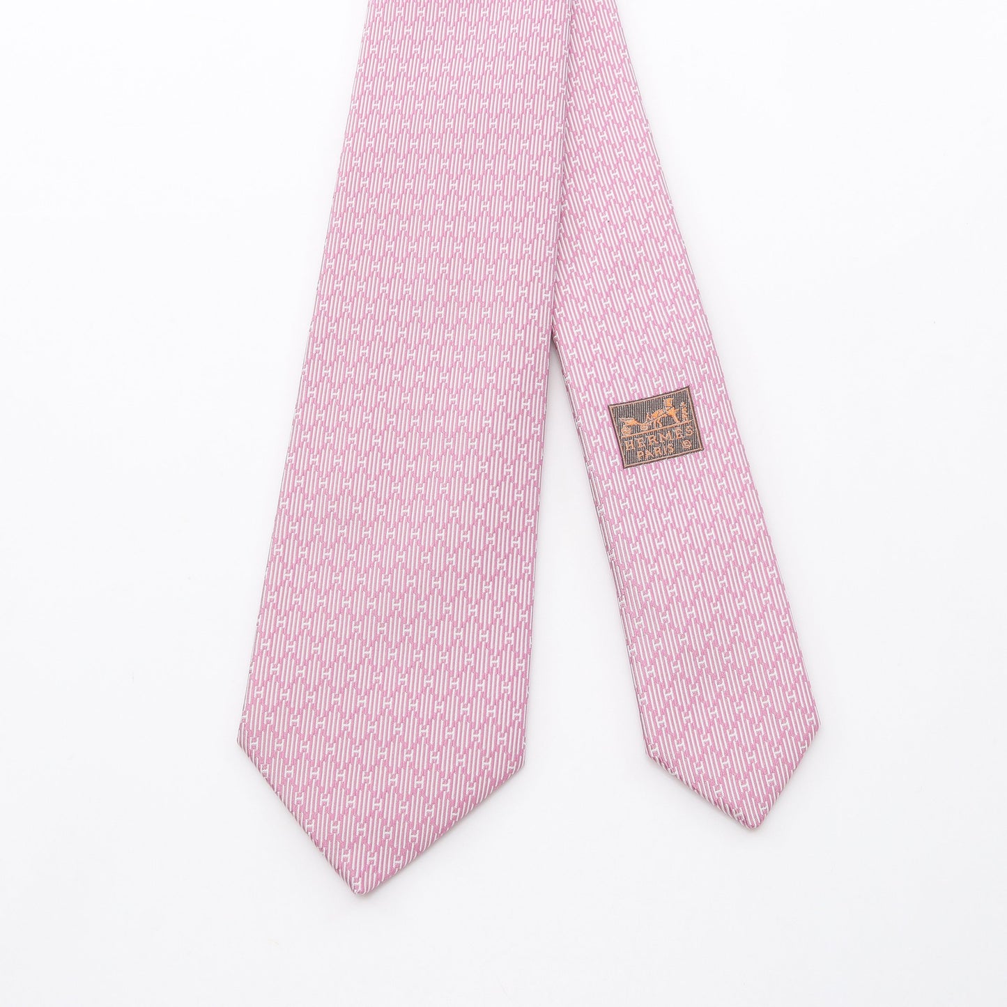 Hエコー ネクタイ シルク ピンク エルメス 財布・小物 HERMES