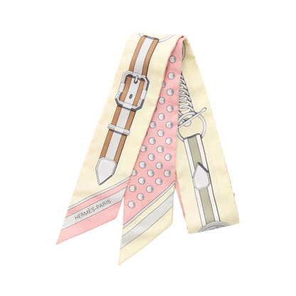 ツイリー GRAND TRALALA リボン スカーフ シルク ライトベージュ マルチカラー エルメス 財布・小物 HERMES