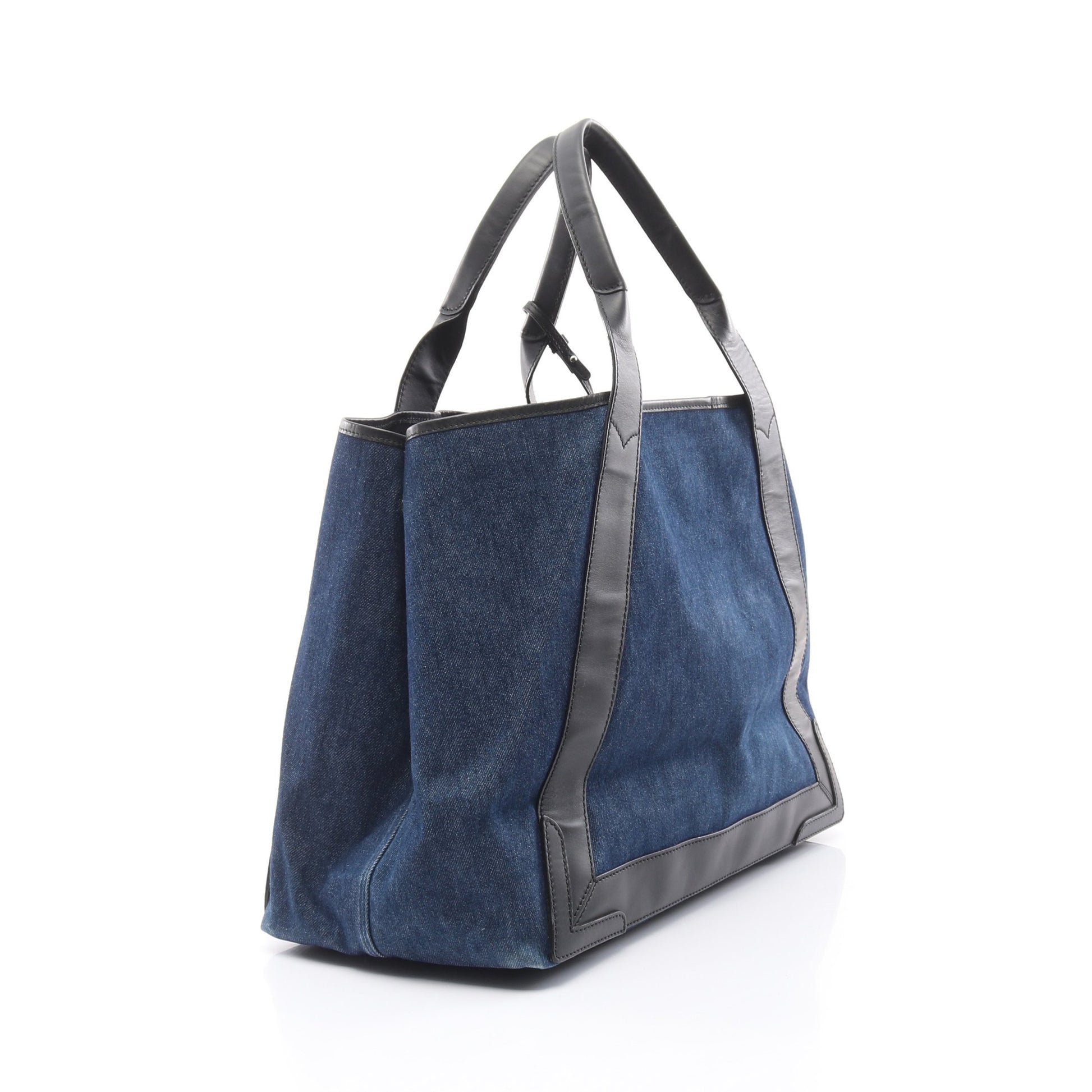 NAVY CABAS ネイビーカバ M ハンドバッグ トートバッグ デニム レザー  