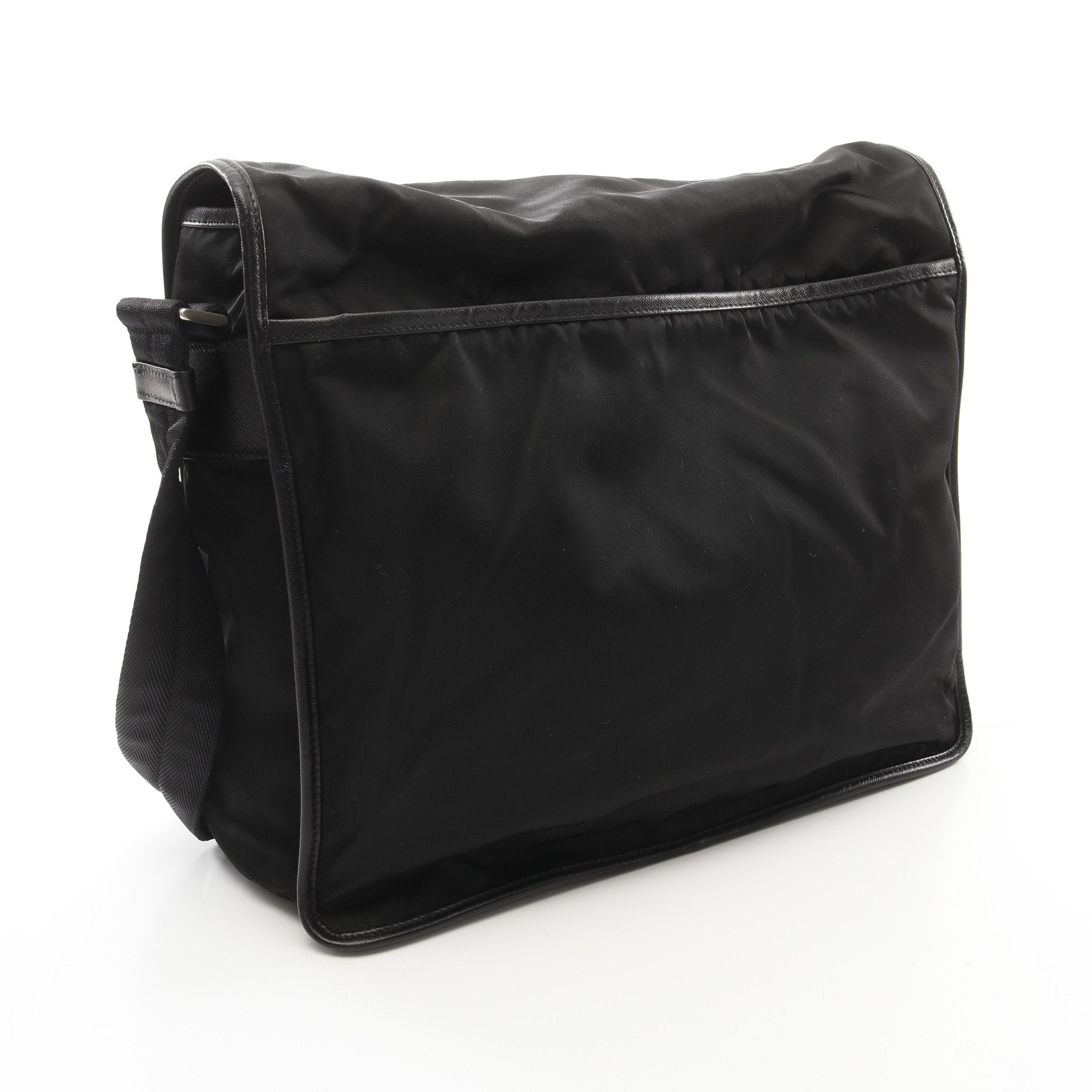 VIAGGIO ショルダーバッグ ナイロン サフィアーノレザー ブラック