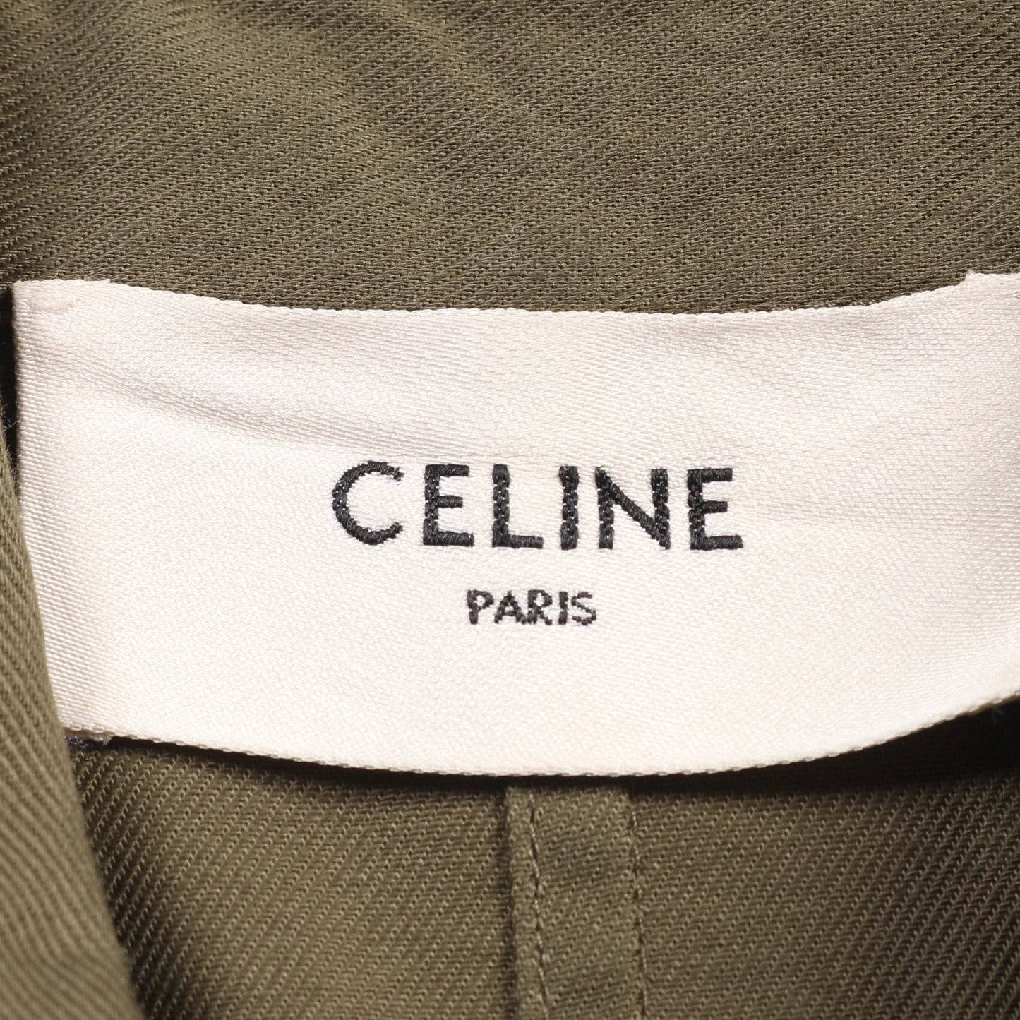ミリタリーポケットシャツワンピース トリオンフ ワンピース コットン カーキグリーン セリーヌ ワンピース CELINE