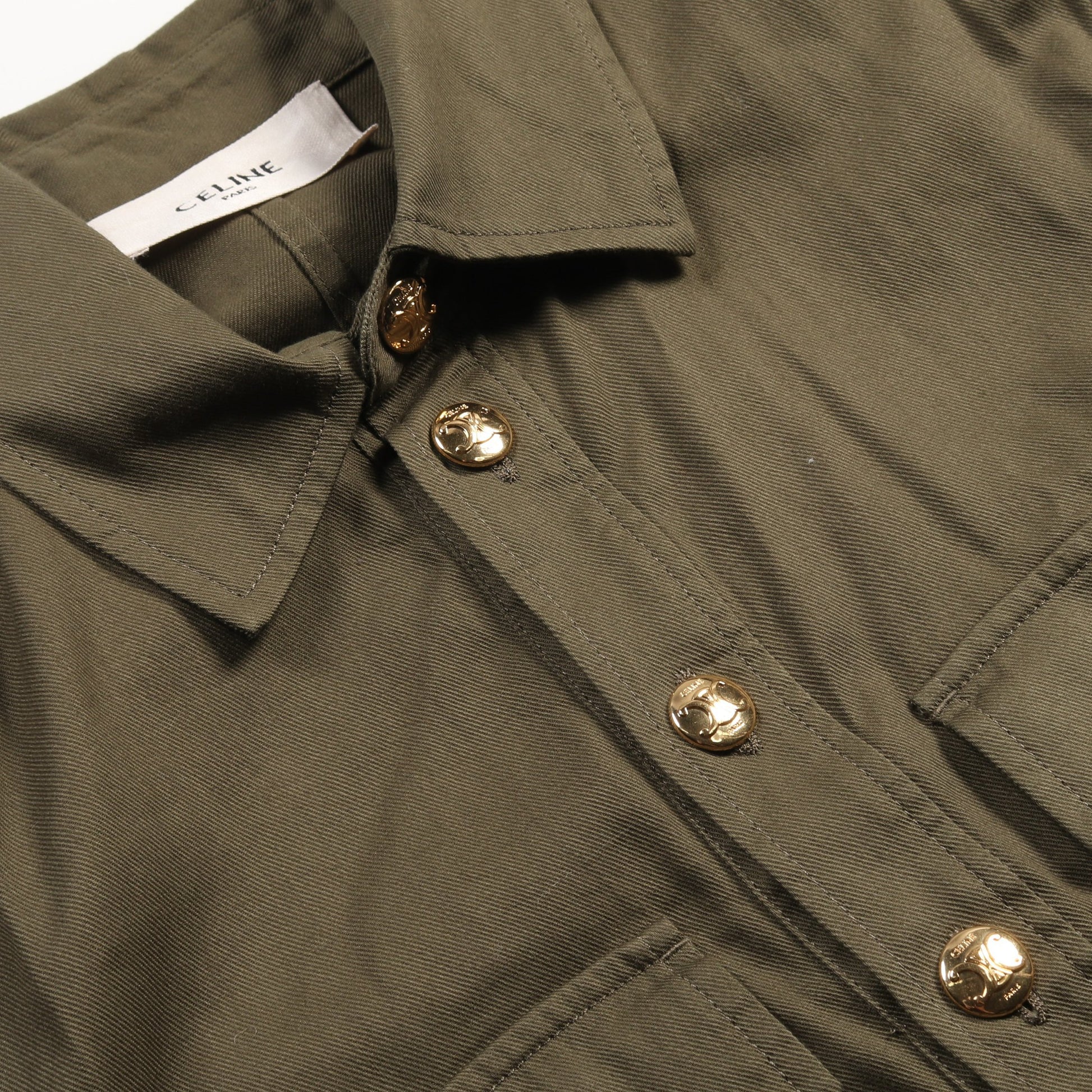 ミリタリーポケットシャツワンピース トリオンフ ワンピース コットン  