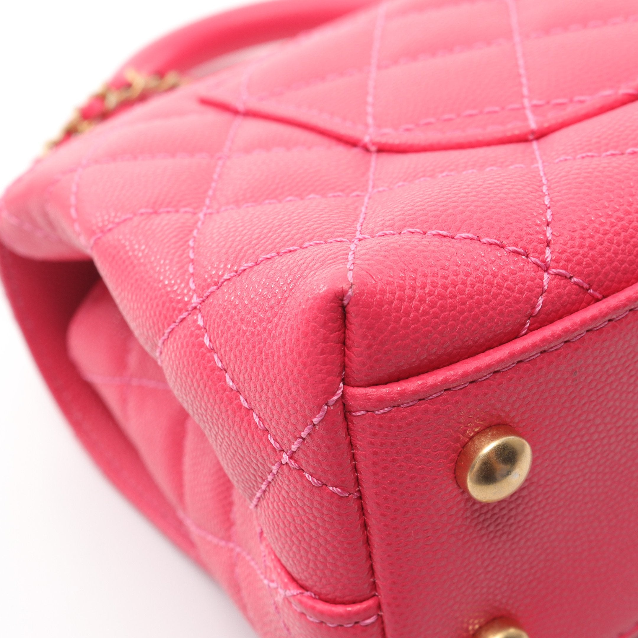 ココハンドル フラップ マトラッセ ハンドバッグ キャビアスキン