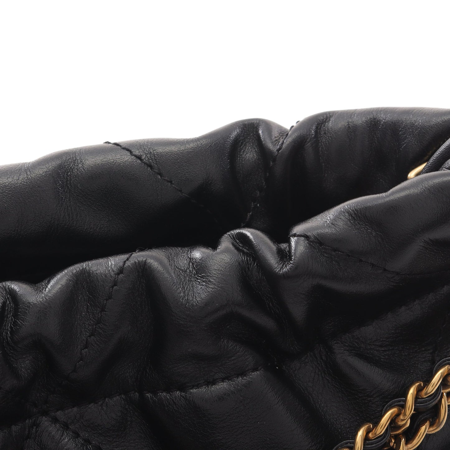 CHANEL 22 ミニ チェーンショルダーバッグ レザー ブラック ゴールド金具 2WAY シャネル バッグ CHANEL