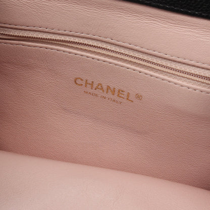 マトラッセ バックパック リュックサック キャビアスキン ブラック ゴールド金具 シャネル バッグ CHANEL