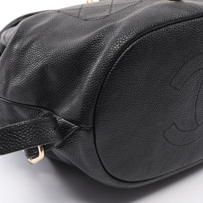 マトラッセ バックパック リュックサック キャビアスキン ブラック ゴールド金具 シャネル バッグ CHANEL