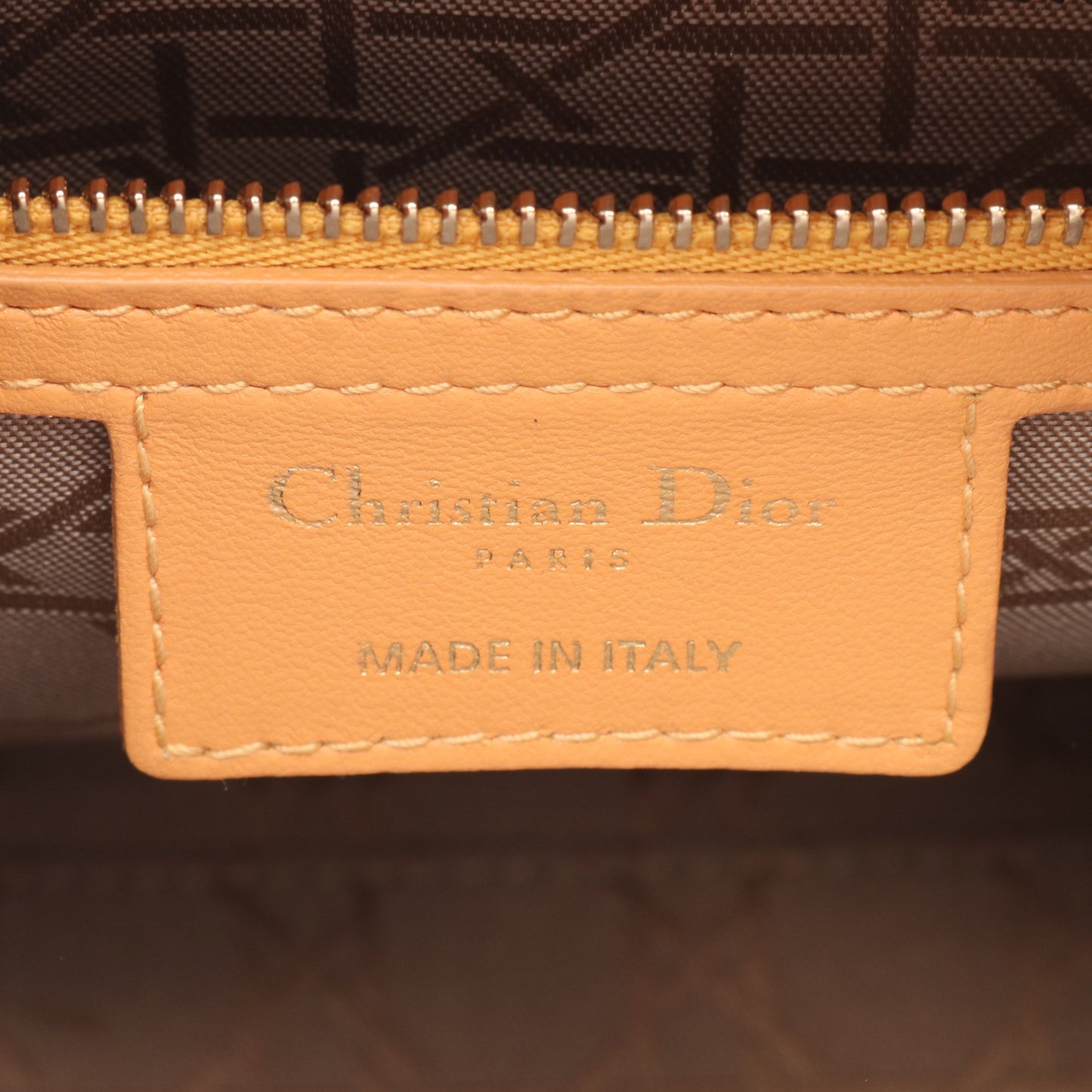 LADY DIOR レディディオール カナージュ ハンドバッグ レザー オレンジイエロー 2WAY クリスチャンディオール バッグ Christian Dior