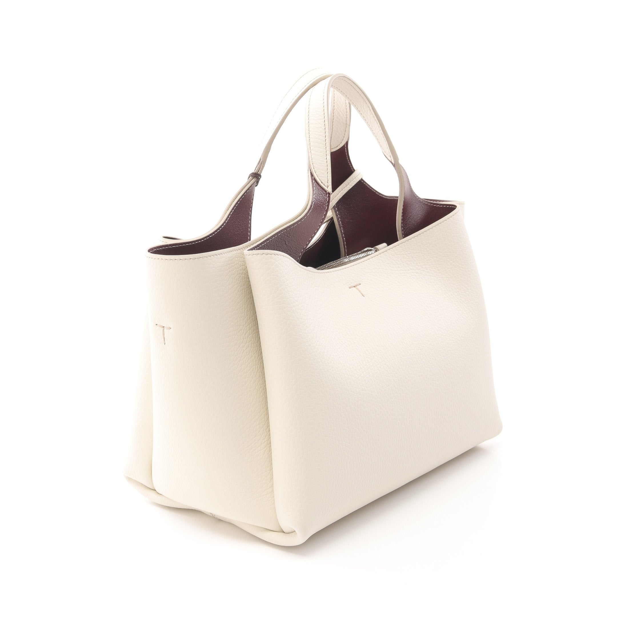 Tタイムレス ミニ ハンドバッグ レザー ホワイト 2WAY トッズ – RECLO