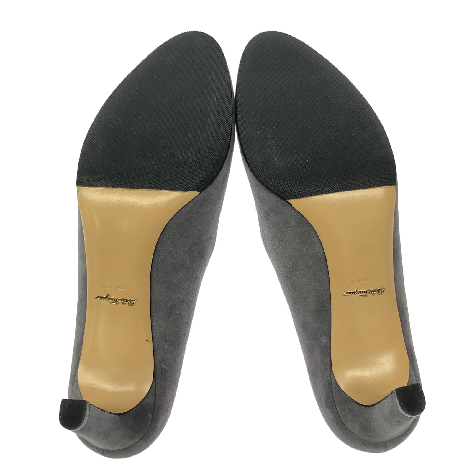 パンプス グレー パンプス スウェード グレー サルヴァトーレ