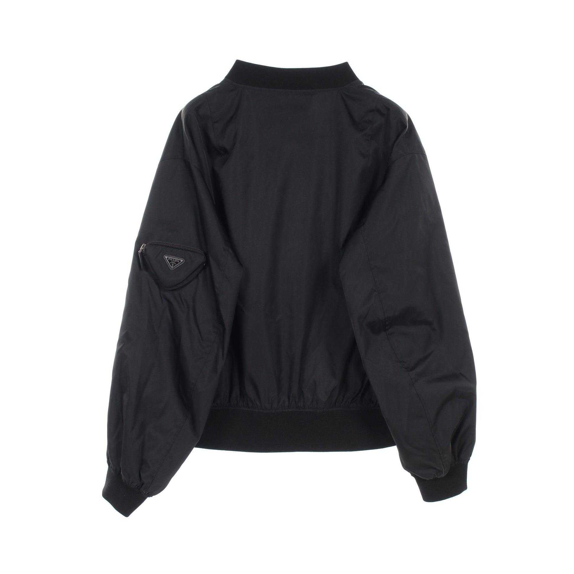 Re-Nylon ボンバージャケット ナイロン ブラック 三角プレート プラダ アウター PRADA