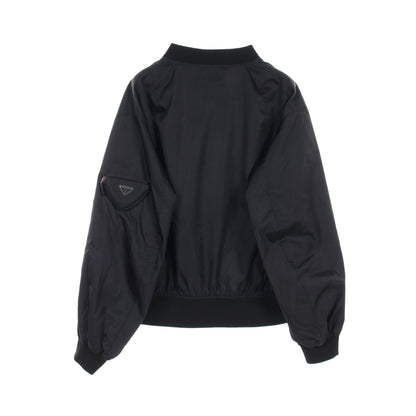Re-Nylon ボンバージャケット ナイロン ブラック 三角プレート プラダ アウター PRADA
