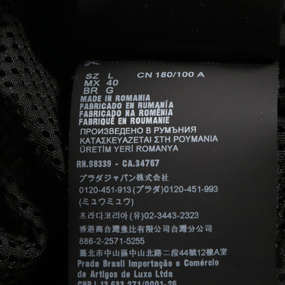 Re-Nylon ボンバージャケット ナイロン ブラック 三角プレート プラダ アウター PRADA