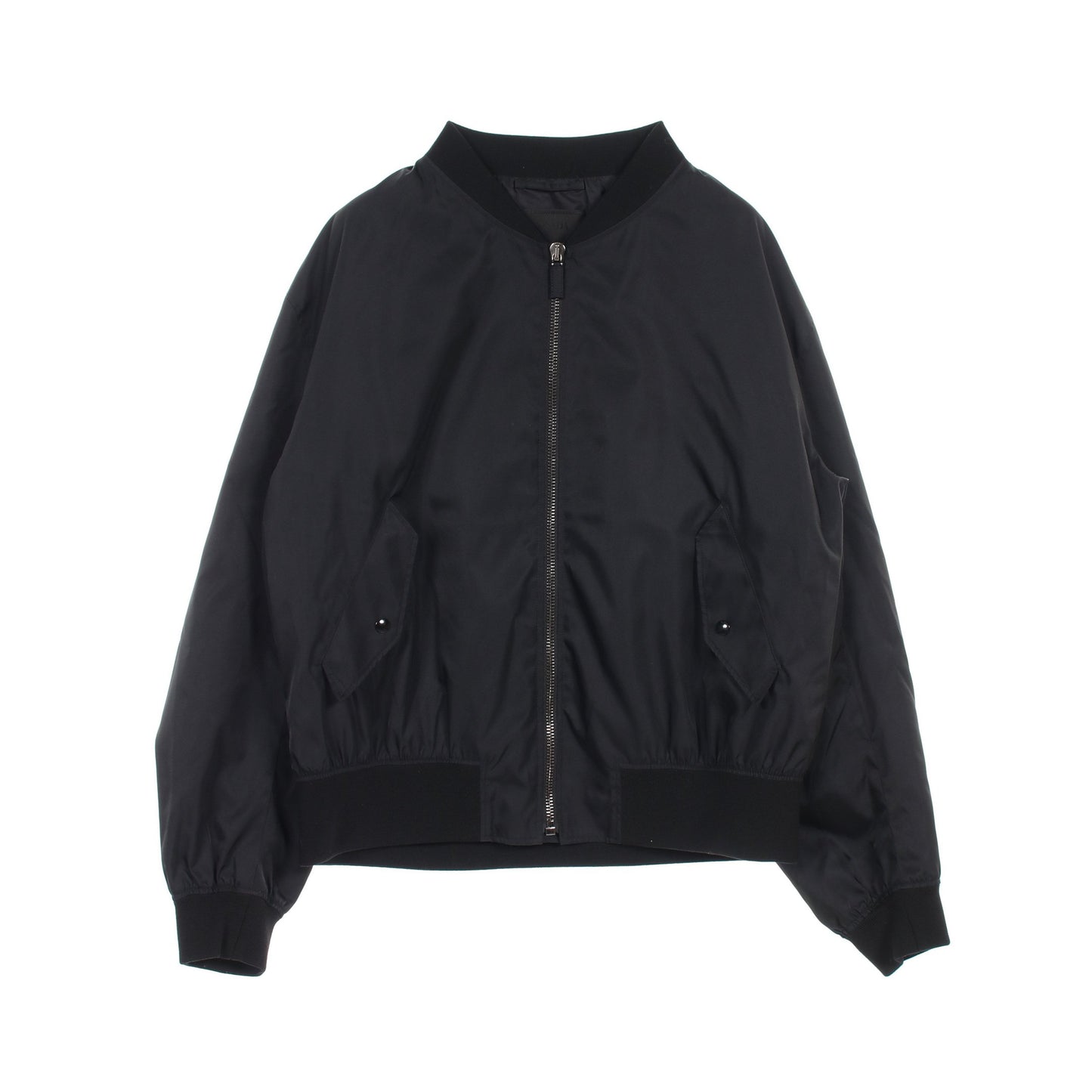 Re-Nylon ボンバージャケット ナイロン ブラック 三角プレート プラダ アウター PRADA
