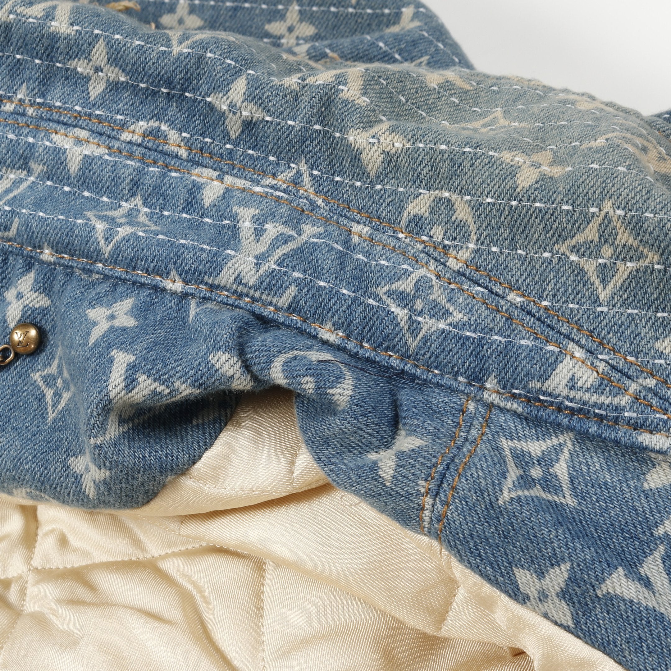 デストロイドワークウェアデニムジャケット モノグラム ジップアップ