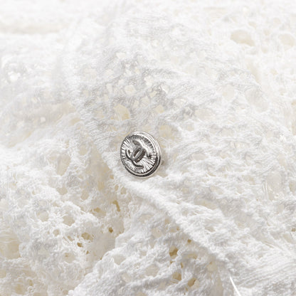 カットソー 総レース アシンメトリー コットン ナイロン ホワイト 12P シャネル トップス CHANEL