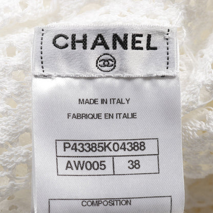 カットソー 総レース アシンメトリー コットン ナイロン ホワイト 12P シャネル トップス CHANEL