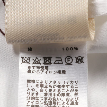 セリエボタン シャツ ジップアップ コットン ホワイト エルメス トップス HERMES