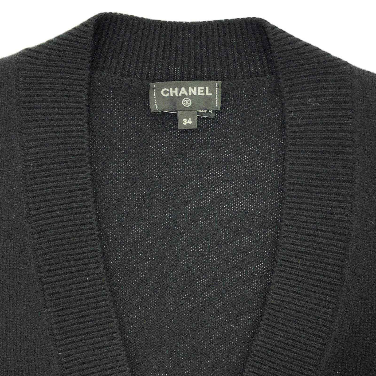 カーディガン カーディガン カシミヤ ブラック シャネル トップス CHANEL