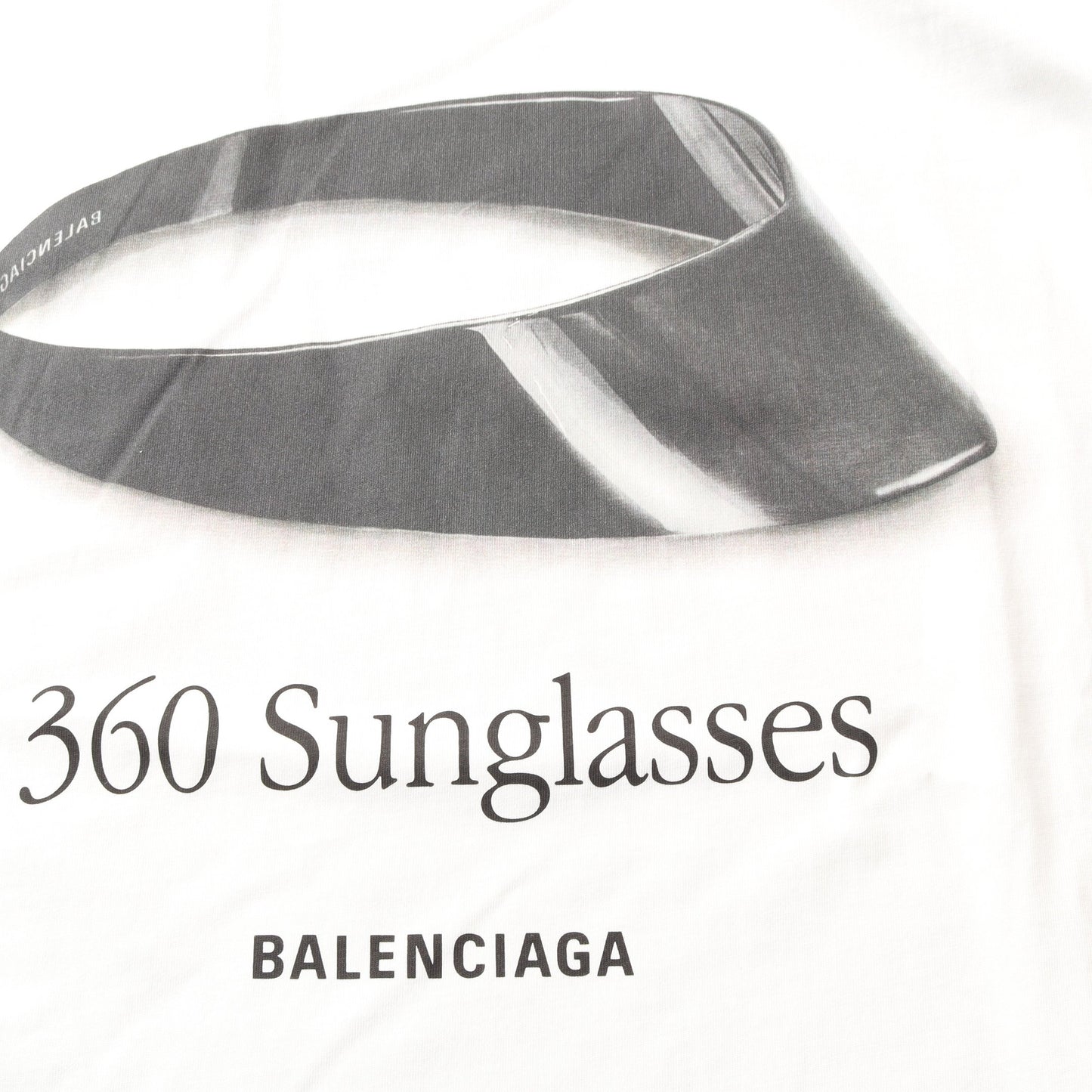 360 Sumglasses プリント Tシャツ クルーネック コットン ライトグレー バレンシアガ トップス BALENCIAGA