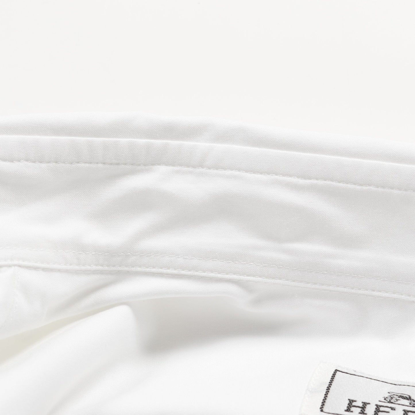 CONTRASTE IMPRIME シャツ コットン ホワイト グレー エルメス トップス HERMES