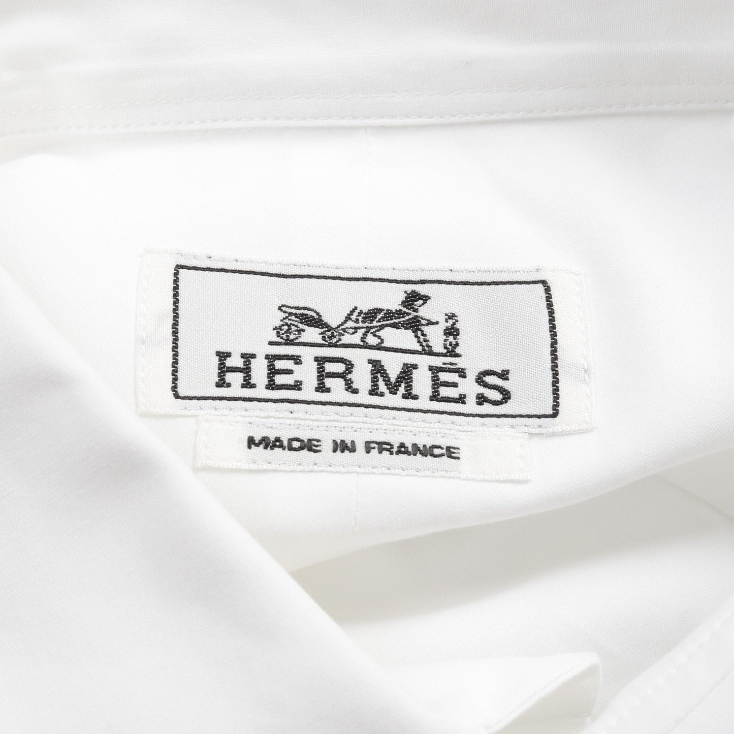 CONTRASTE IMPRIME シャツ コットン ホワイト グレー エルメス トップス HERMES