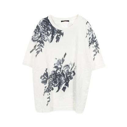 モノグラム Tシャツ ボタニカル柄 コットン ホワイト ネイビー 24SS ルイヴィトン トップス LOUIS VUITTON