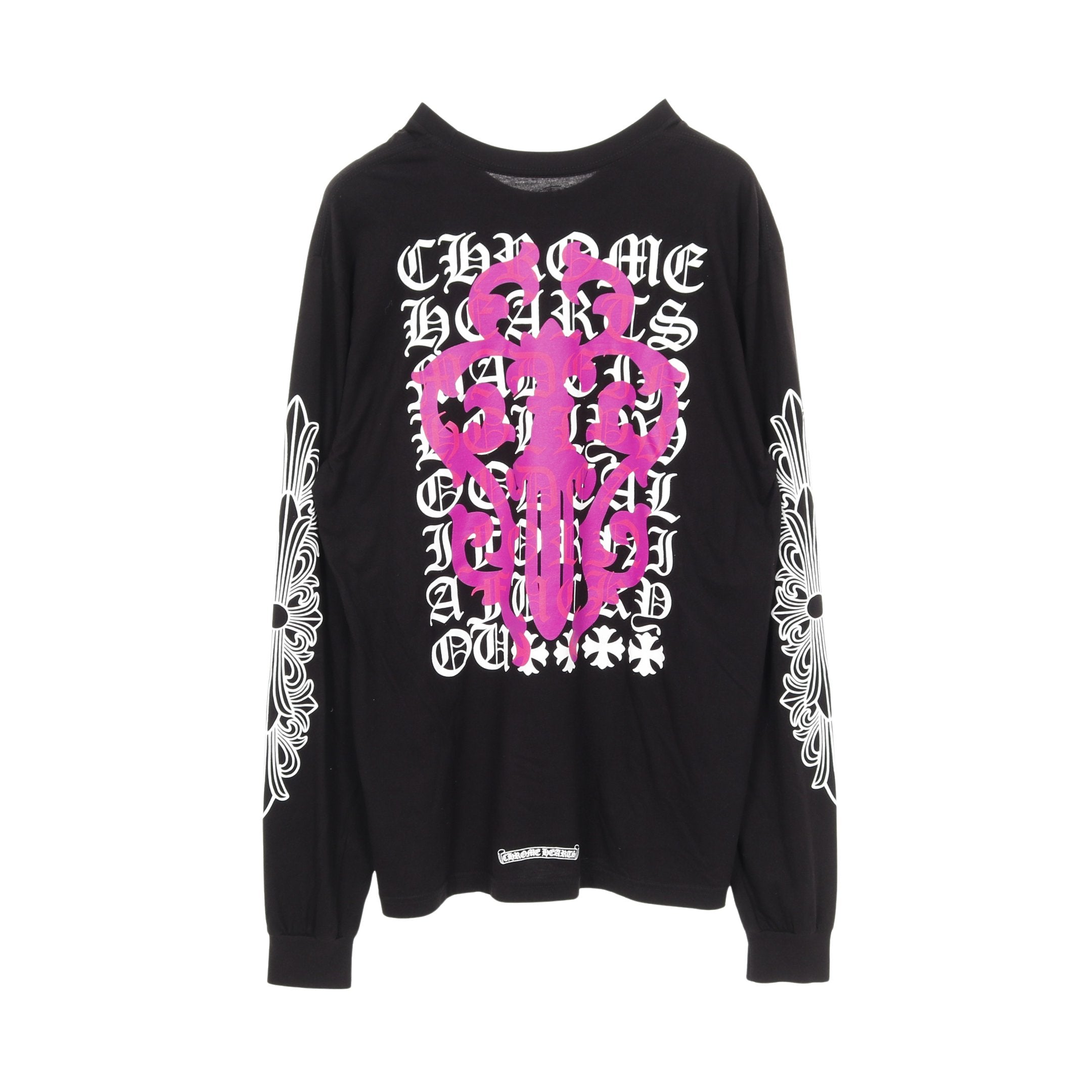 クロムハーツ ホノルル限定 アームフローラル プリント 長袖 カットソー ヴァインダガー アームフローラルプリント Tシャツ クルーネック